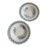 Pair of Luneville daisy plates