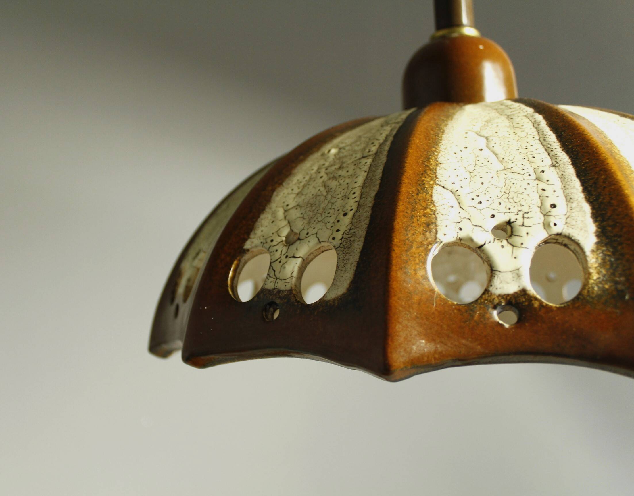 Fat Lava Ceramic Pendant Light from Pan Leuchten, 1970s