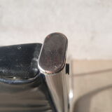 Vintage 70s black skai sled chair