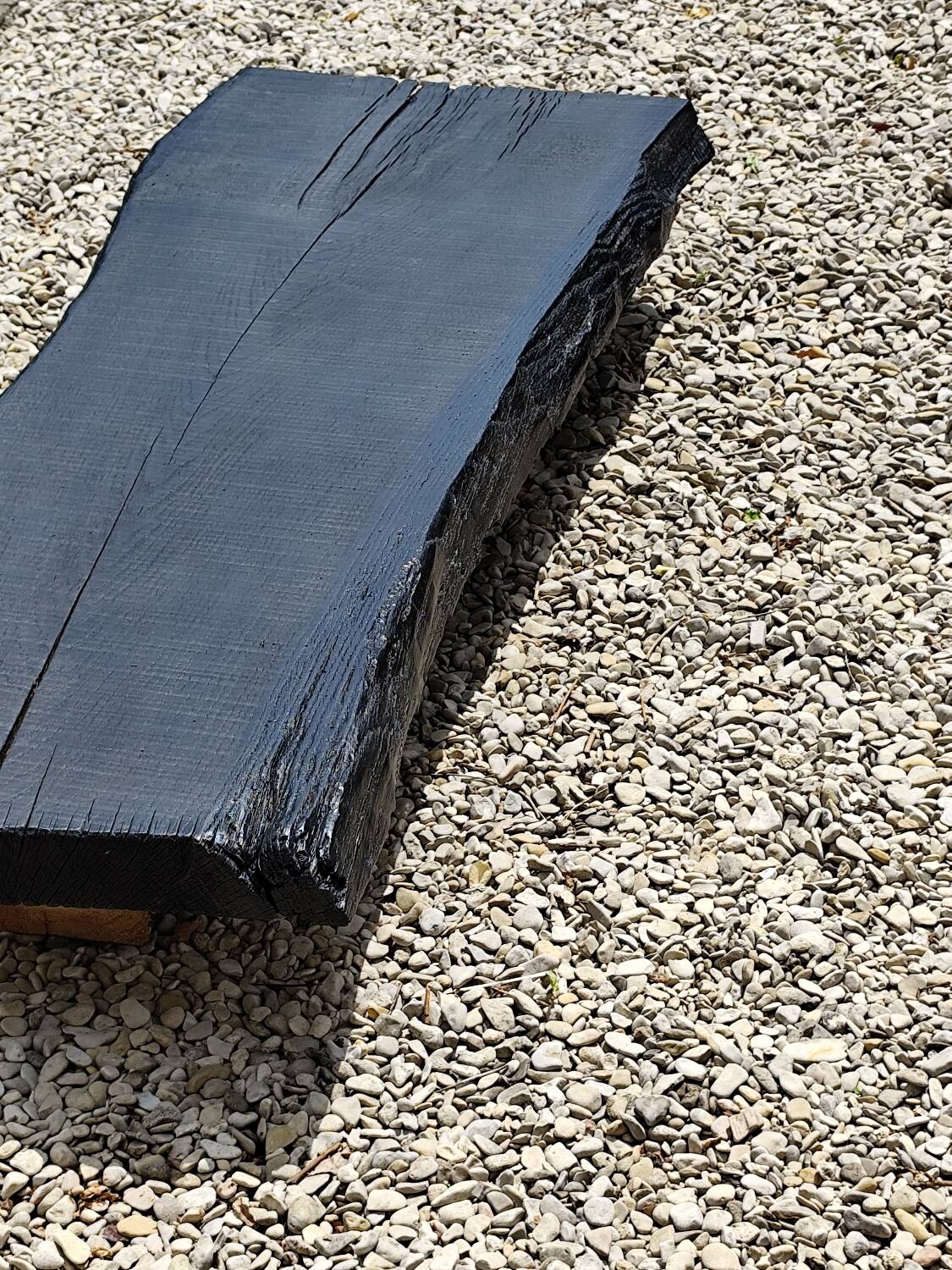 Wabi sabi burnt wood coffee table