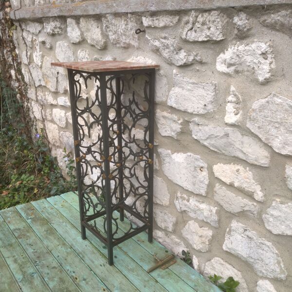 Colonne console en métal années 60