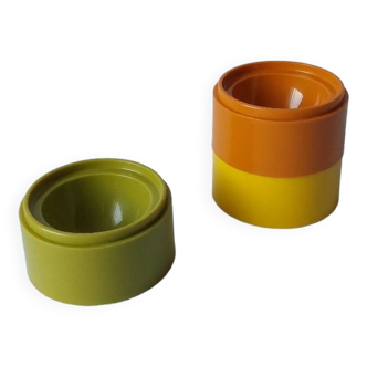 3 vintage Tupperware egg cups
