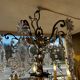 Crystal and bronze chandelier