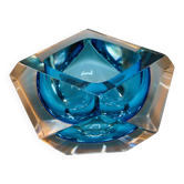 Antique ashtray pocket tray murano glass sommerso italy - flavio poli years