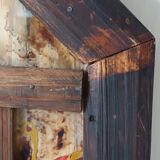 Miroir en bois peint main vintage