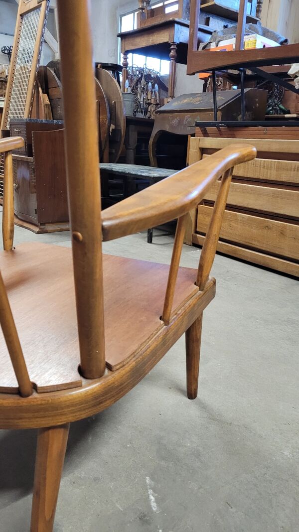 Fauteuil baumann modèle éventail 1950 vintage