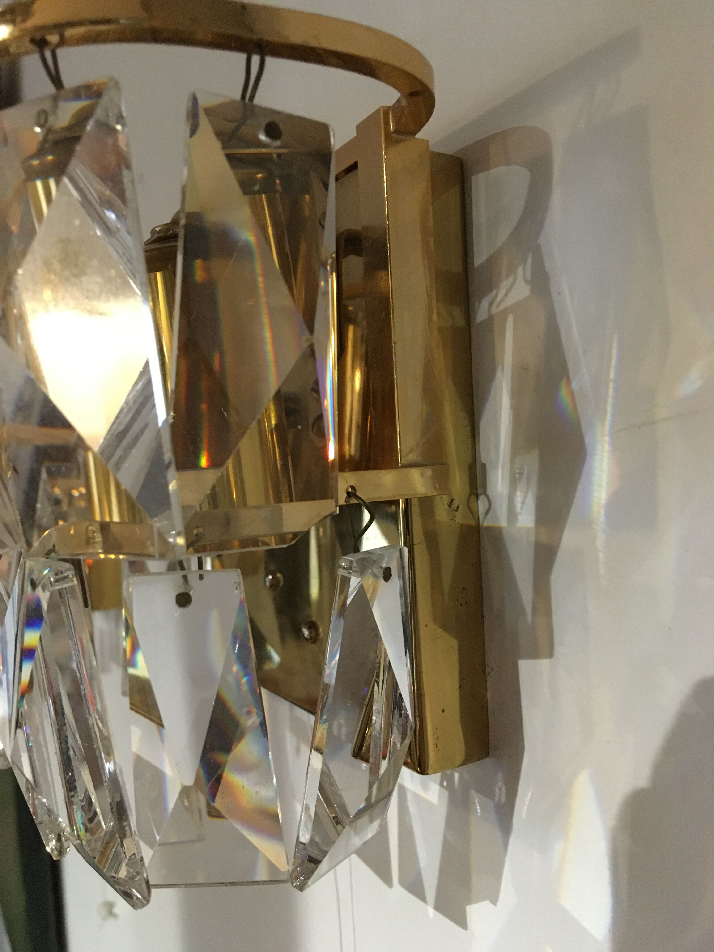 Golden crystal stamps sconces