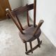 Pair of Savoyard tripod chairs, folk art, oak.