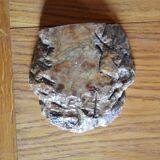 Green and brown alabaster ashtray