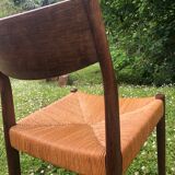 6 wooden and straw chairs, Scandinavian design Cees Braakman for Pastoe, 1960