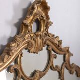 EARLY 20TH CENTURY BAROQUE-STYLE GOLDEN WOODEN WALL MIRROR
