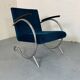Fauteuil Bauhaus Art Déco en Acier Tubulaire par Jan Schröfer pour Ahrend De Cirkel, 1920s