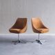 Set of 2 mid-century modern cocktail chairs