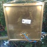 Smoked glass/brass wall lamp from holtkotter vintage 70s new