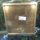 Smoked glass/brass wall lamp from holtkotter vintage 70s new