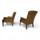Set of two moss green Froxfield leather armchairs by Parker Knoll, 1960