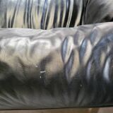 Pierluigi Cerri sofa model Pause signed Poltrona Frau in Black leather Design