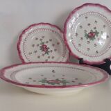 Trio of Longchamp plates/dishes 1930/40, country flowers