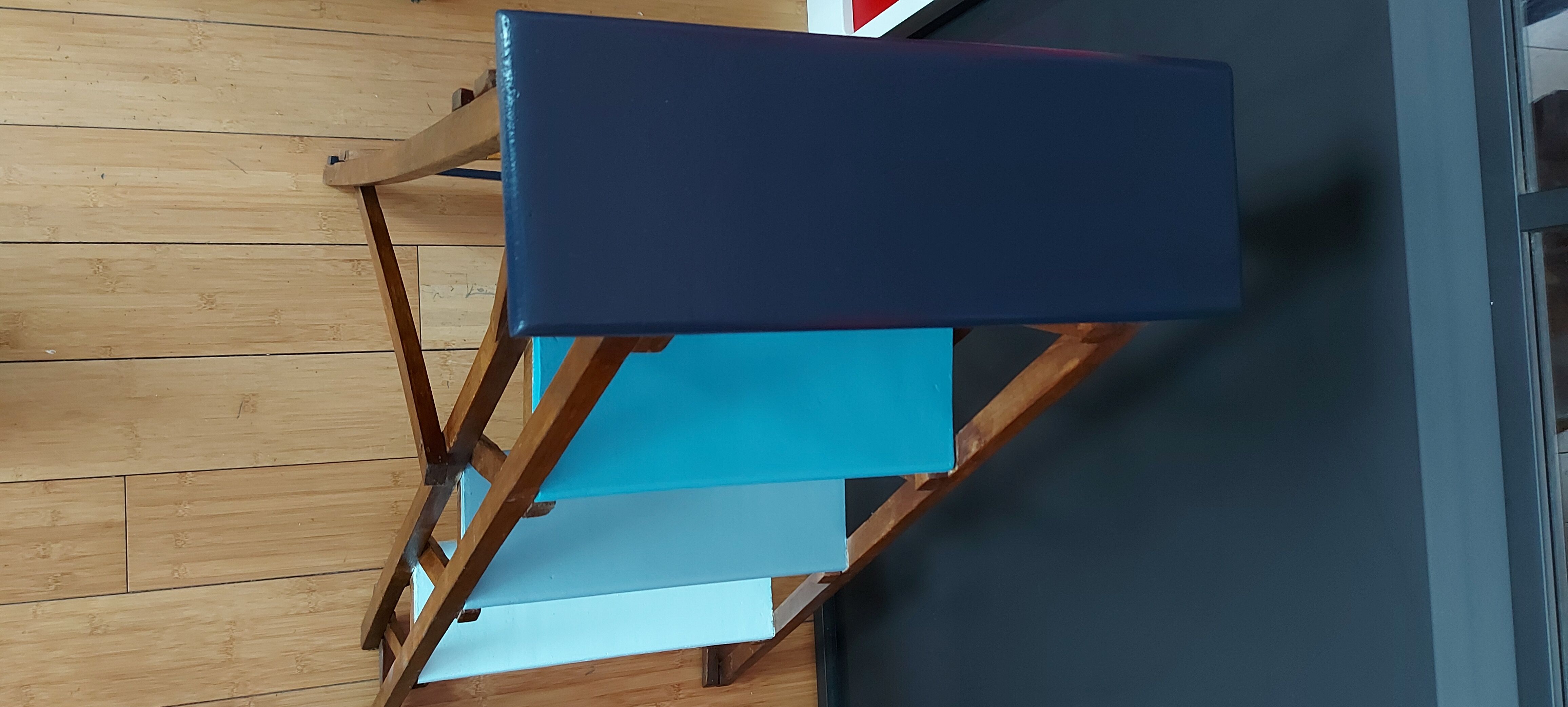 Design shelf from an old painter's stepladder