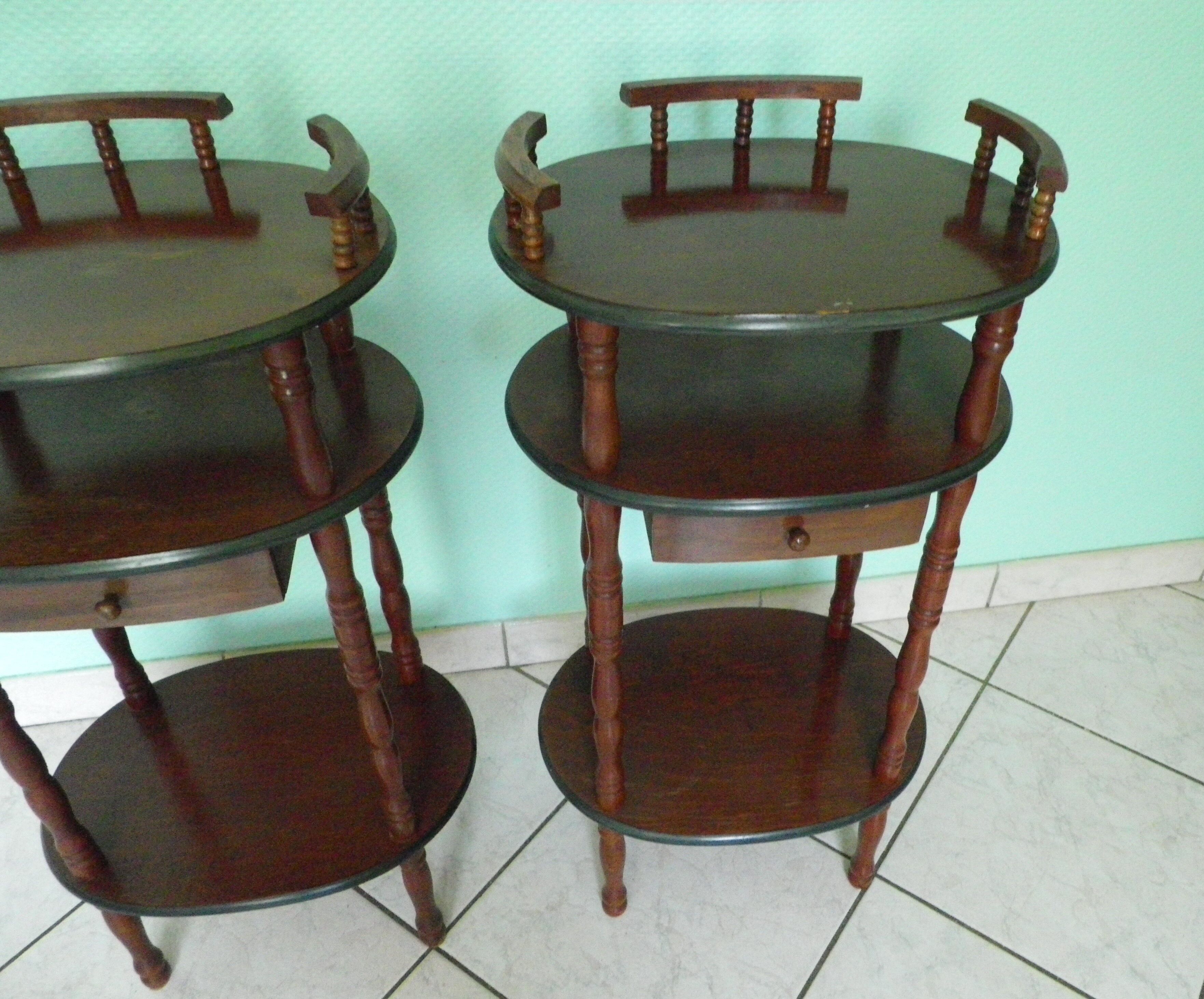 Telephone extra cabinet, wooden, 3 trays, 1 drawer