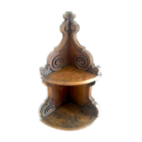 Old carved wooden shelf 75cm