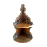Étagère ancienne en bois sculpté 75cm