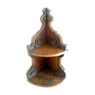 Old carved wooden shelf 75cm