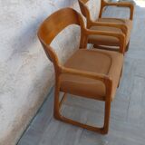 Pair of Baumann armchairs model sled