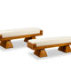 Ash bench. Handmade work from the 20th century.