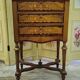 Commode travailleuse marquetée époque Napoléon III à abattant avec miroir