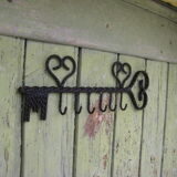 Clef murale, porte clefs en fer forgé