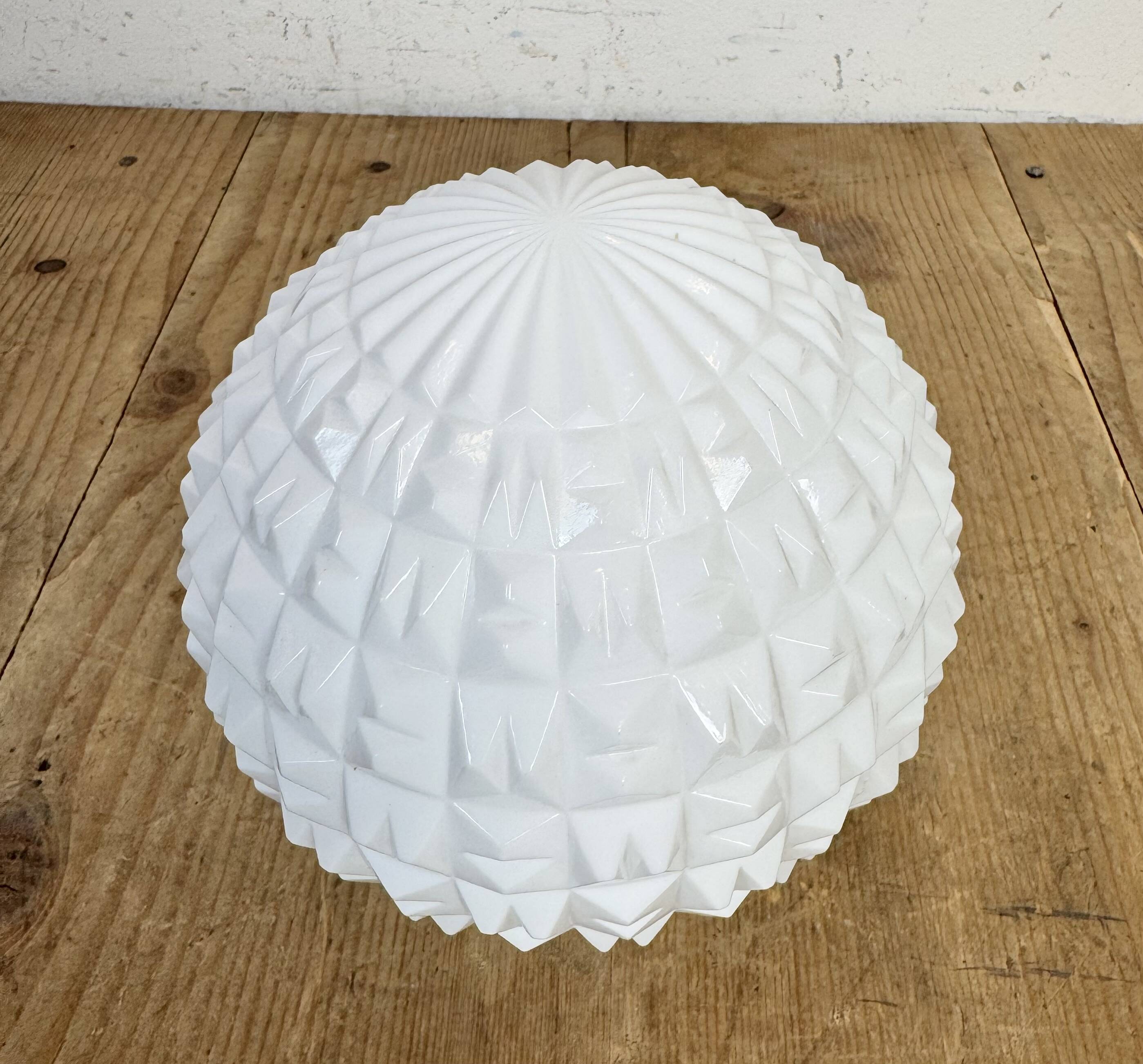 Vintage White Porcelain Pendant Light, 1970s