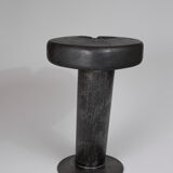 Solid wood sculptural side table, original contemporary design, logniture