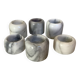 Six bougeoirs en marbre