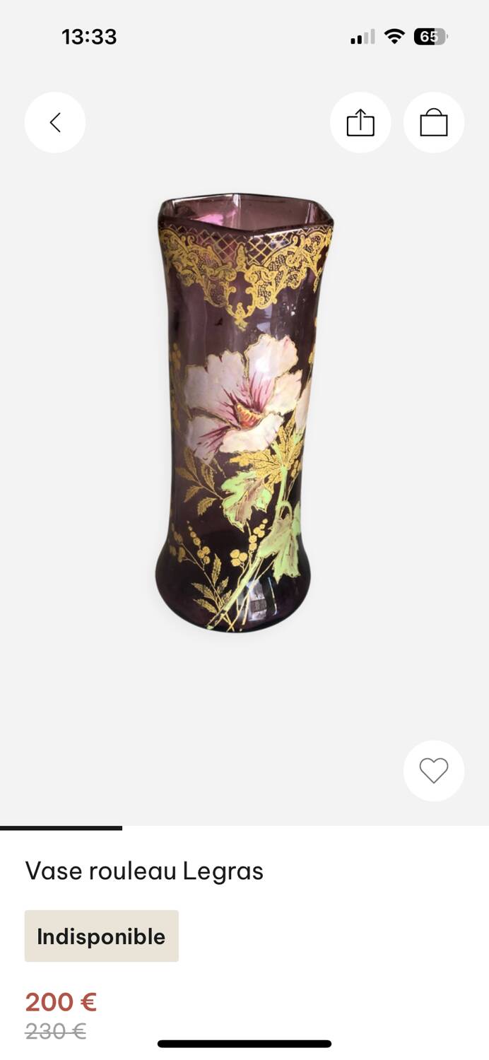 Legras roller vase