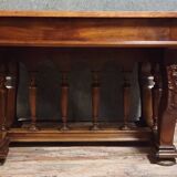 Antique desk in Renaissance style made of walnut from the late 19th century.