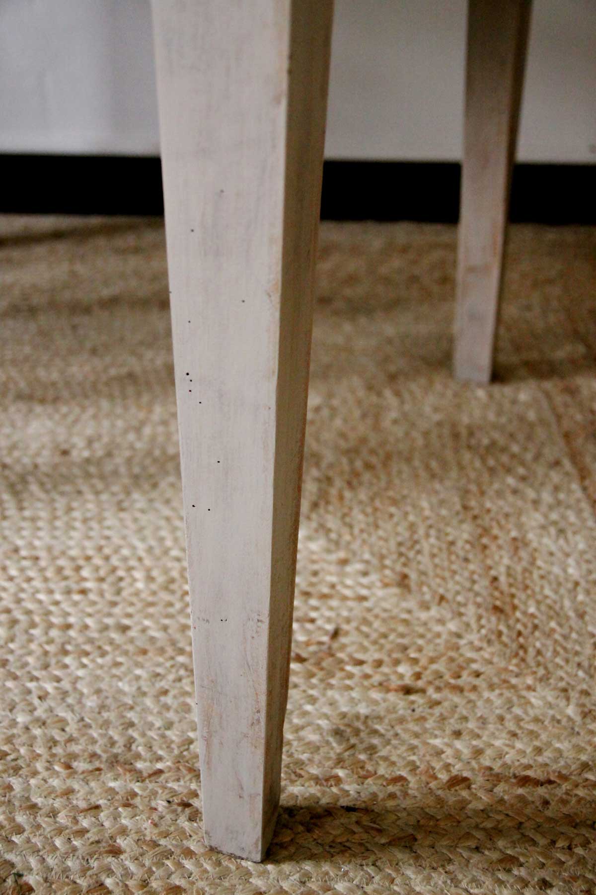 Patinated wooden dining table