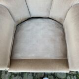 Pair of art deco shell armchairs