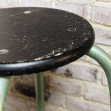 Wooden and metal laboratory stool