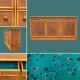 Vintage buffet in bamboo and cannage 1970