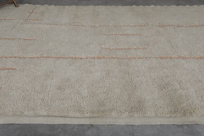 Moroccan ivory rug - Plain cream rug 150/250cm