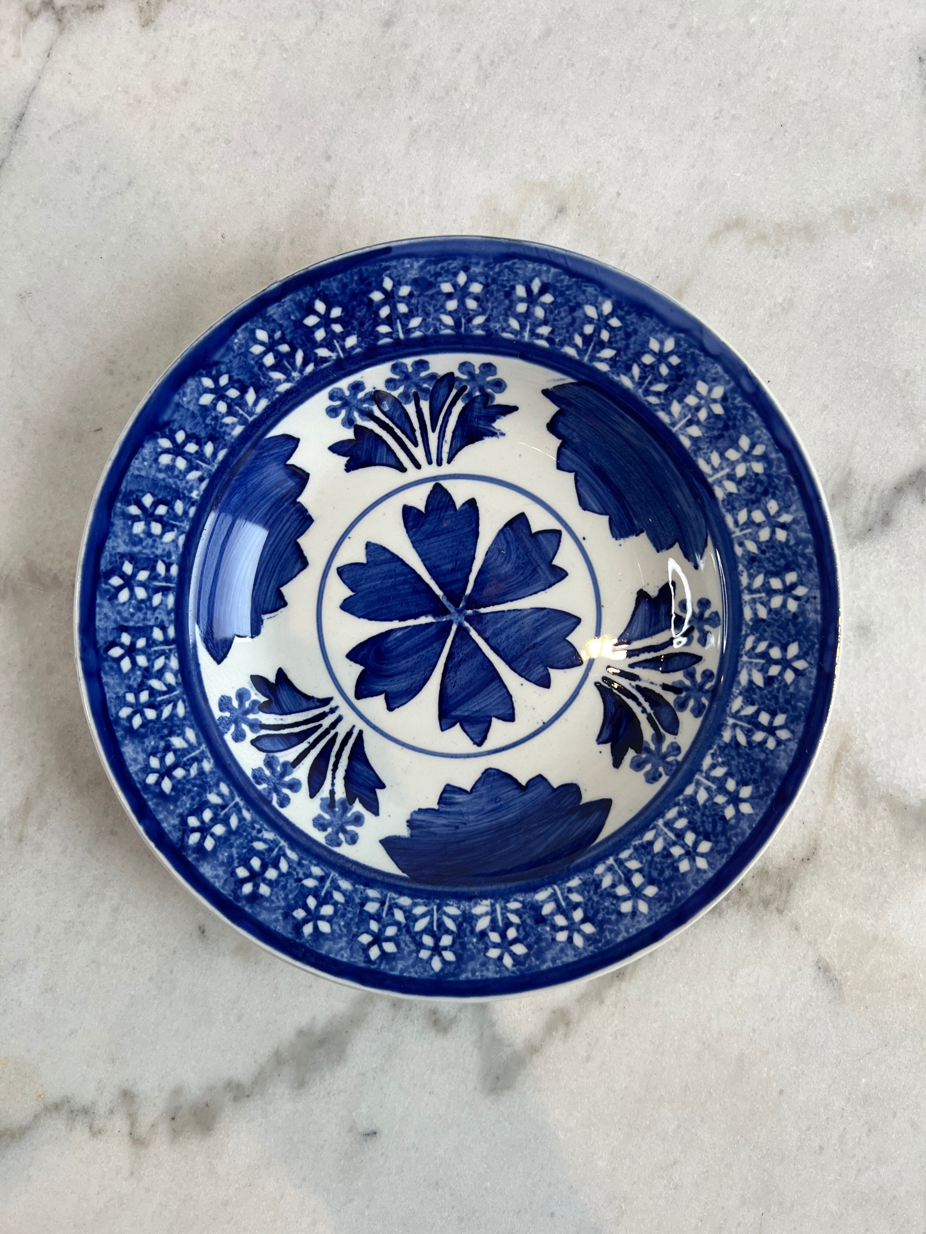 Set of 3 ironstone plates Choisy Le Roi