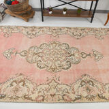 5x10 pink and beige classic turkish rug, 291x163cm