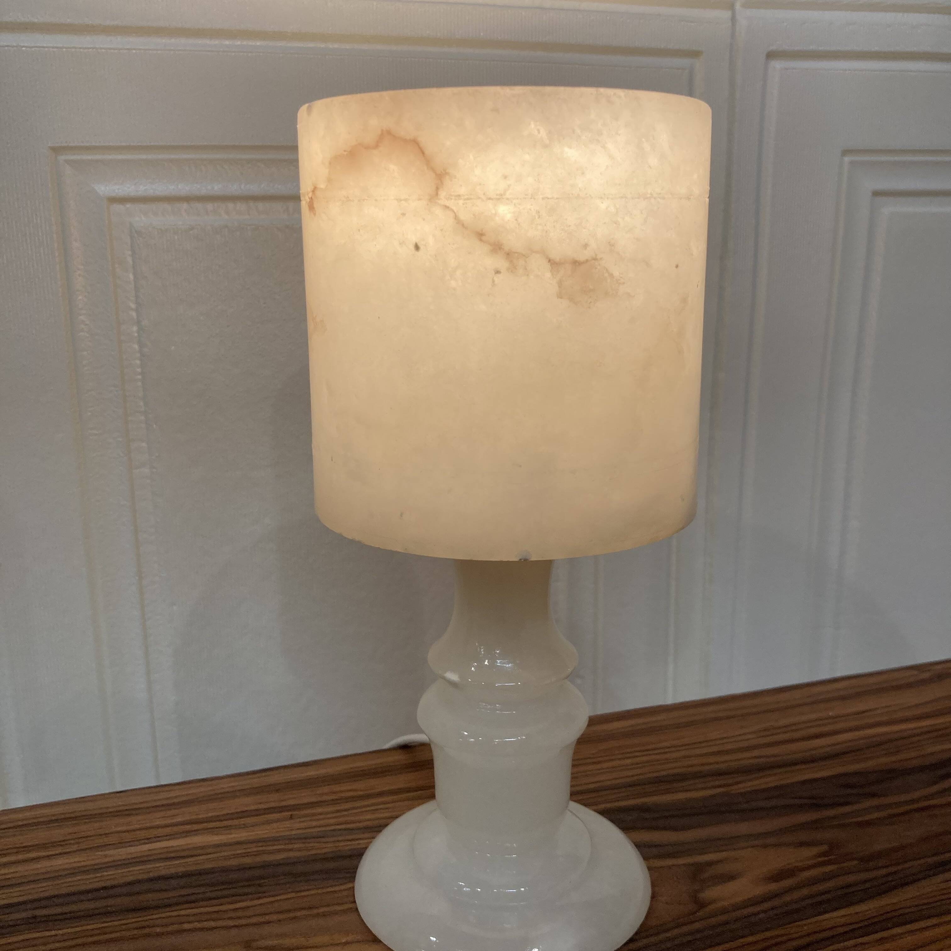 PAIR OF ALABASTER LAMPS DESIGN 1950.