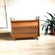 Coffre à jouet en bois et rotin