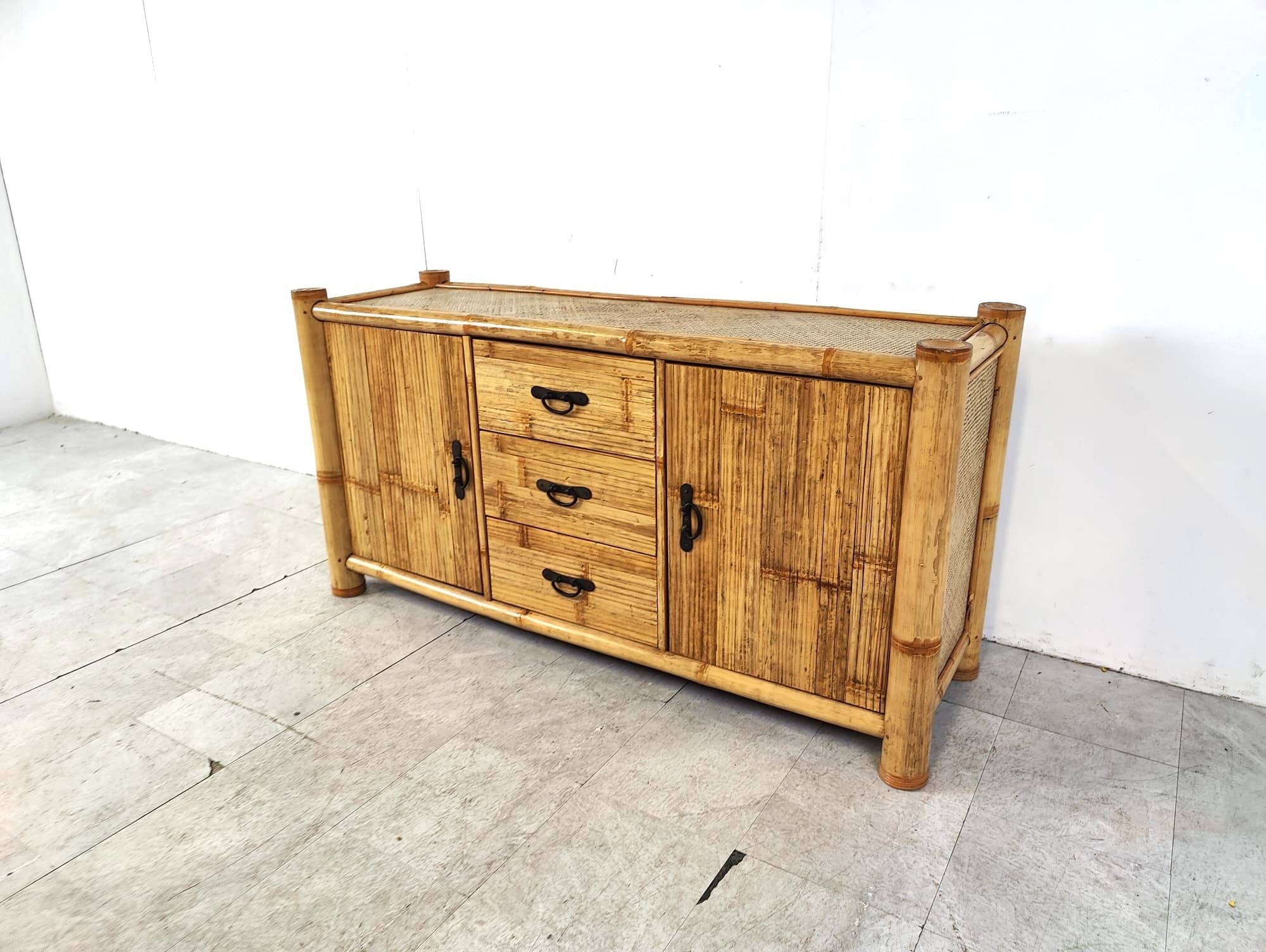Buffet vintage en bambou, 1970