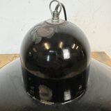 Industrial Black Enamel Factory Pendant Lamp, 1960s
