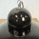 Lampe à suspension industrielle en émail noir, 1960s