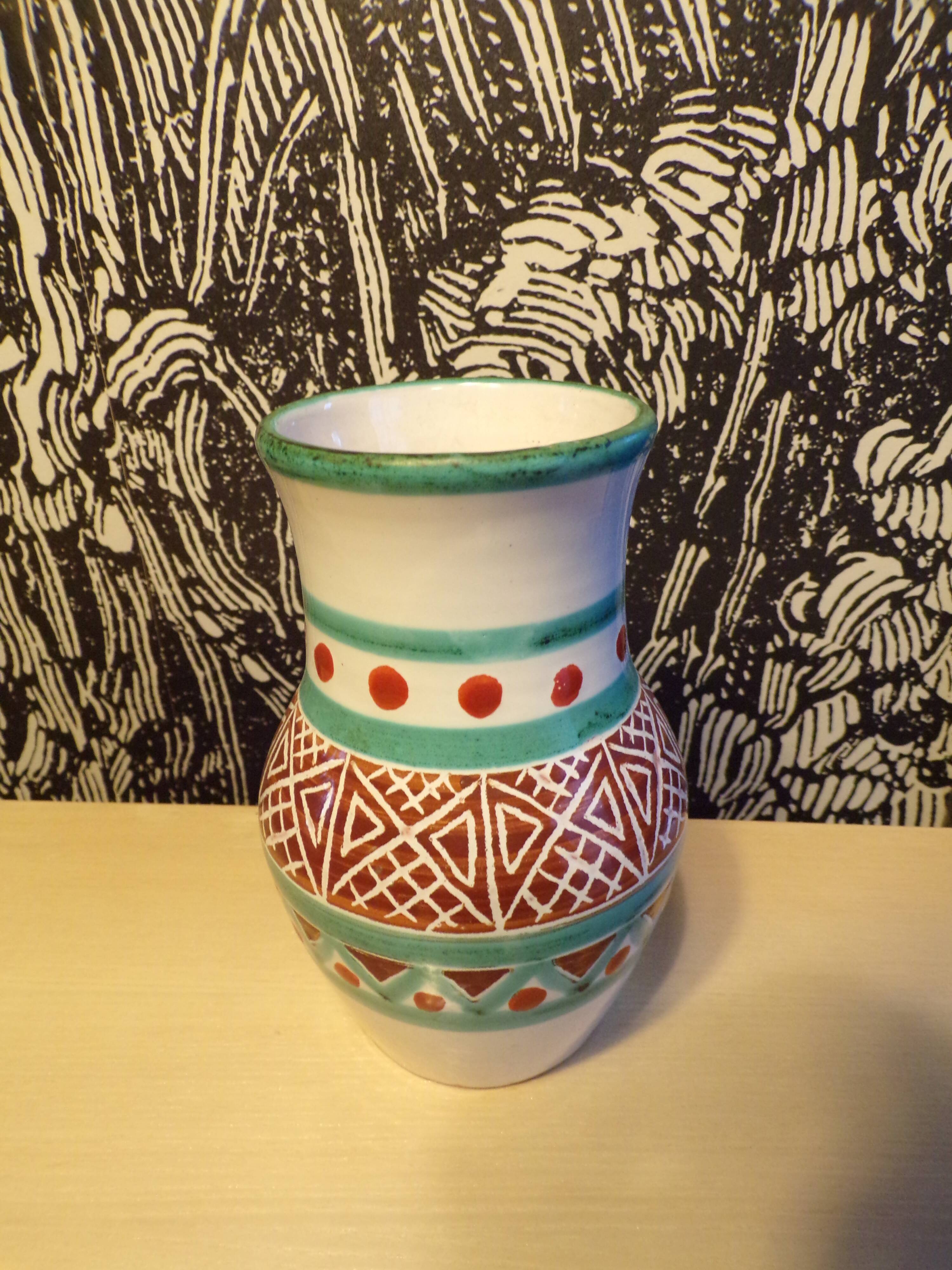 Ceramic vase by Antoine Fazzio Vallauris