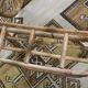 Bamboo and rattan bar cart, 1950